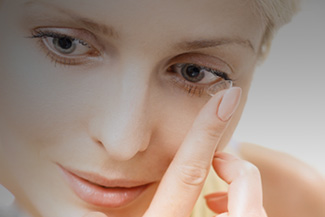 Woman Contact Lens